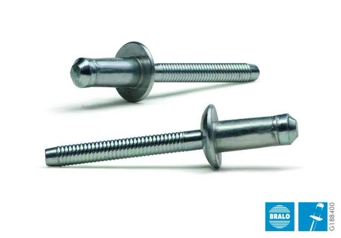 RIVETS HARDLOCK TETE PLATE ACIER/ACIER Ø 6.4X16.5 VRAC ( 100 pcs )