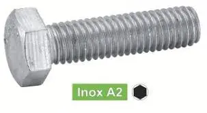 [RA-00005/600008x16] VIS A METAUX TETE HEXAGONALE FILETAGE TOTAL Inox A2 DIN 933 (par 100)