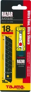 BOITE DE 10 LAMES 18MM NOIRE RAZAR BLACK TAJIMA
