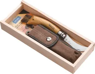 [17650] PLUMIER COUTEAU CHAMPIGNON OPINEL EN HETRE + ETUI