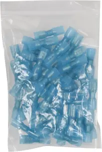 SACHET 50 COSSES FEMELLES ISOLEES THERMORETRACTABLES BLEUES