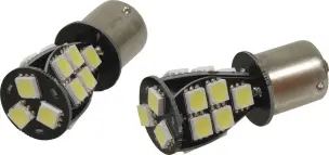 LOT 2 LAMPES POIRETTE 18 LED BLANCHES 12V 3W