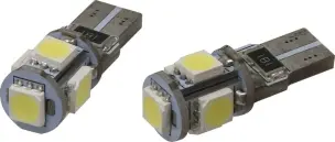 LOT 2 LAMPES TEMOIN 5 LED BLANCHES 12V 1.5W W1.1x9.5d