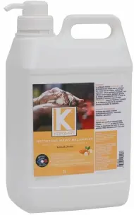 NETTOYANT MAINS MECANICIEN KARZHAN BEIGE PARFUM AMANDE JERRICAN 3L AVEC POMPE