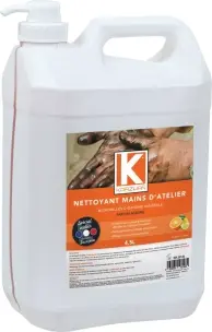 NETTOYANT MAINS D'ATELIER KARZHAN ORANGE PARFUM AGRUME 4,5L AVEC POMPE