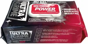 BOITE DE 80 LINGETTES XXL RESISTANTE PRO POWER SCRUB - FORMAT 38X25CM