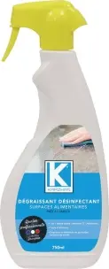 [57613] DEGRAISSANT DESINFECTANT SURFACES ALIMENTAIRES KARZHAN 750ML + PULVERISATEUR