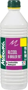 BOUTEILLE 1L ALCOOL A BRULER 90 DEGRES
