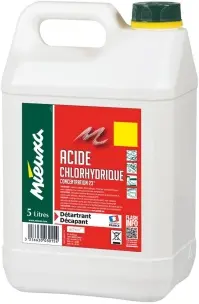 BIDON 5L D'ACIDE CHLORYDRIQUE 23%
