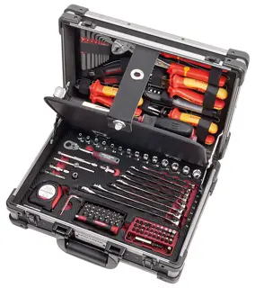 Valise professionnelle Alu avec VDE Tools 123 pcs.