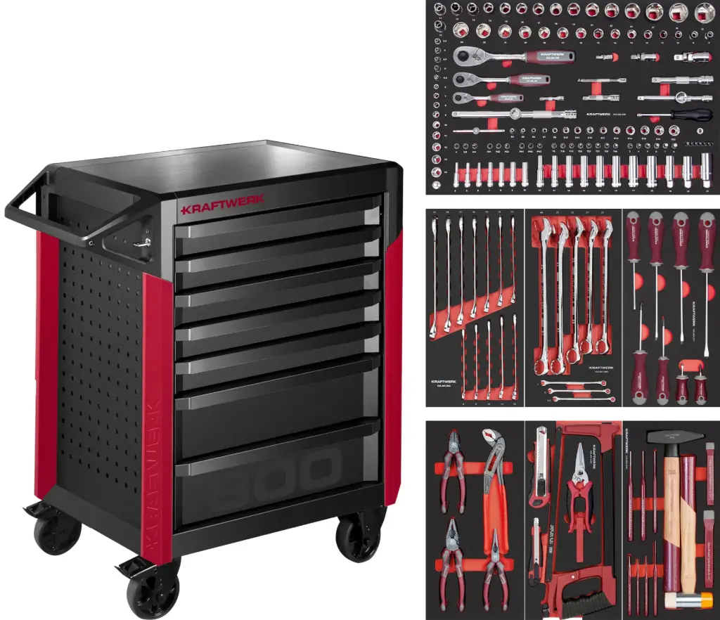 PRO LINE Servante d'atelier PT800 7 tiroirs 189 pcs.