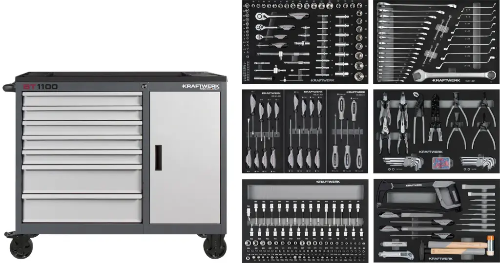 Servante d'atelier BT1100, 7 tiroirs, 300 pcs.