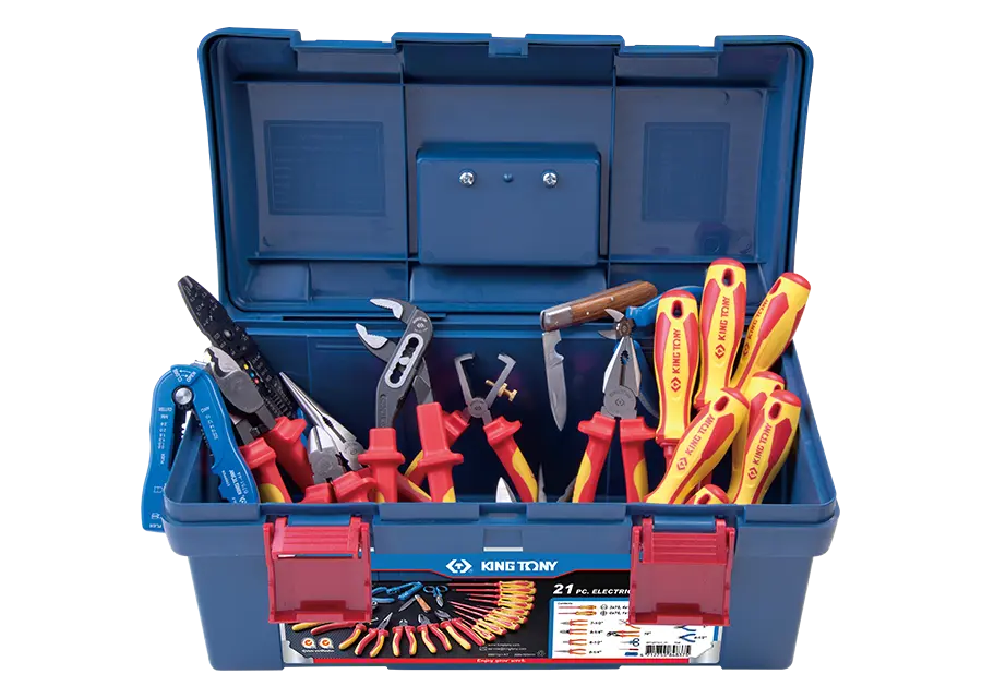 Caisse à outils pour l'électricité - 21 pièces