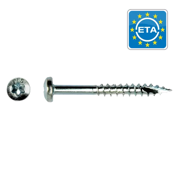 Vis à panneaux pfs+ TB-T Ø4,50x30 Zn T20