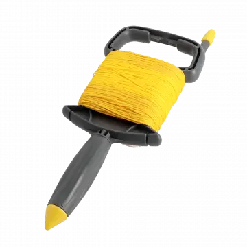Cordeau sur enrouleur tressé jaune dia.1.5mm L100m 
