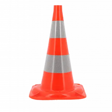 Cône blanc rouge réfléchissant ht 495 mm x 300 mm PVC Souple 1300g
