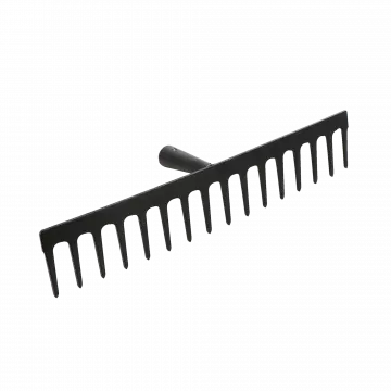 Rateau droit - 16 dents - largeur 48 cm - sans manche.