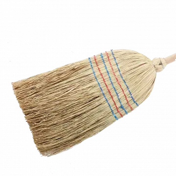 Balai paille de riz 5 fils - largeur 350mm - manche bois