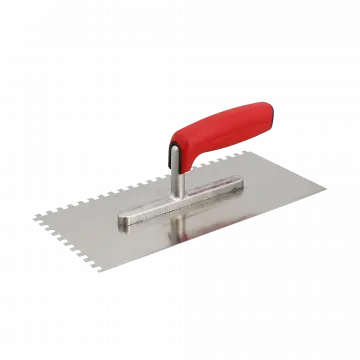 Platoir lame inox dents carrées 6X6  280*130 - manche bimatière 