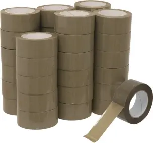 [14509.36] Ruban adhésif havane épais 50mm 100m - lot de 36 pcs