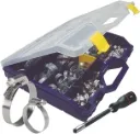 COFFRET 70 COLLIERS A CREMAILLERE LARGEUR 7.5 ET 9MM W1 + 1 TOURNEVIS -SERFLEX